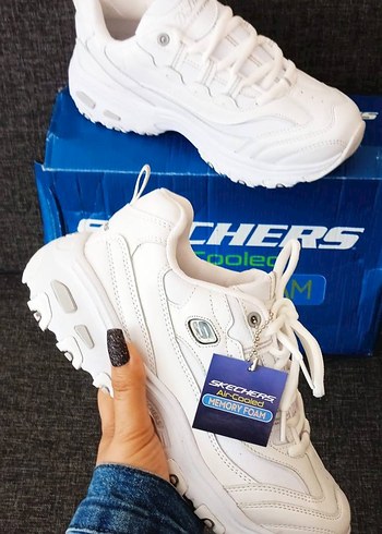 Beyaz Bağcıklı Kadın Sneakers 37. 39 numaralar - Görsel 5