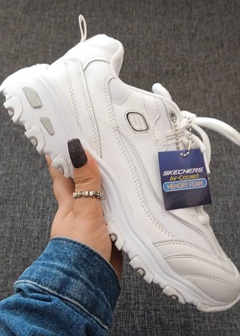 Beyaz Bağcıklı Kadın Sneakers 37. 39 numaralar - Görsel 3