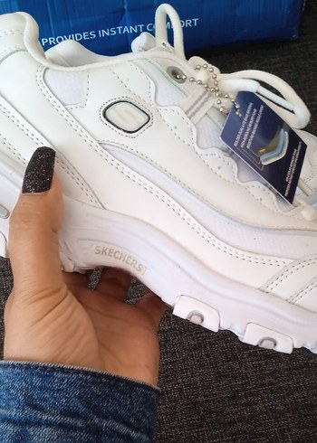 Beyaz Bağcıklı Kadın Sneakers 37. 39 numaralar - Görsel 2