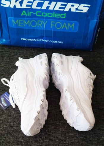 Beyaz Bağcıklı Kadın Sneakers 37. 39 numaralar - Görsel 4