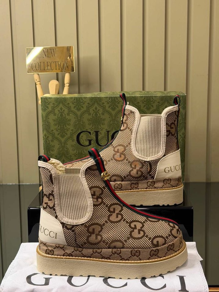 Gucci Kadın Platform Topuklu Street Wear Botlar - Görsel 2