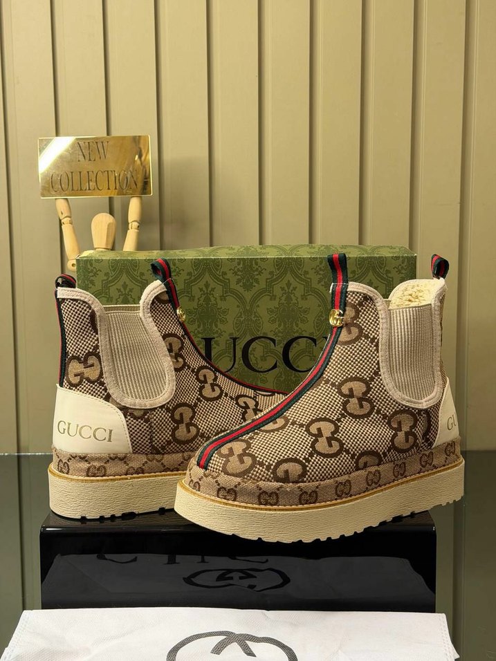 Gucci Kadın Platform Topuklu Street Wear Botlar - Görsel 3