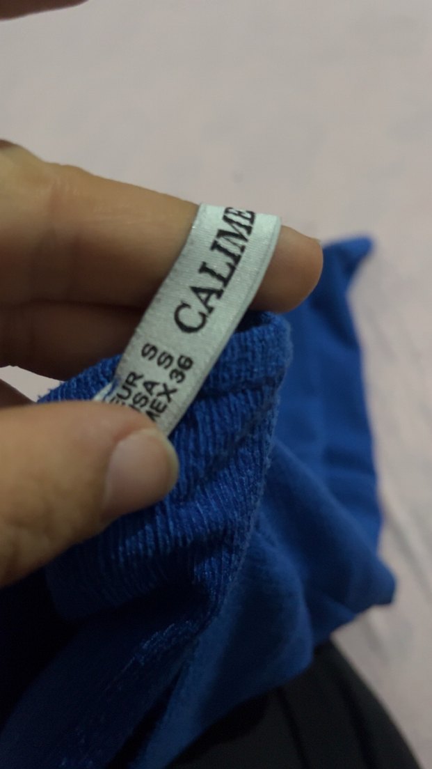 Mavi Yaka Detaylı Hamile Tişörtü - Görsel 3