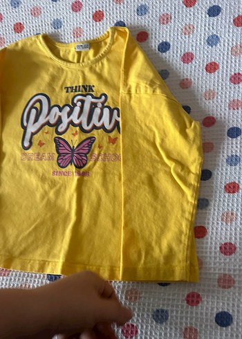 Sarı Kız Çocuk Baskılı Tişört - Görsel 7
