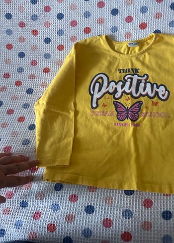 Sarı Kız Çocuk Baskılı Tişört - Görsel 6