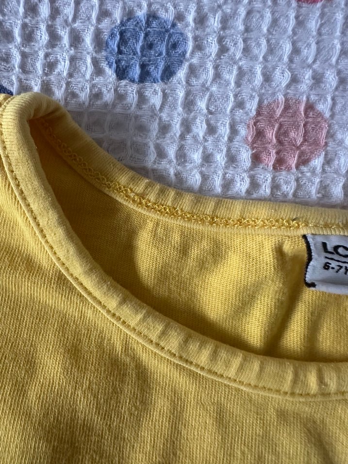 Sarı Kız Çocuk Baskılı Tişört - Görsel 4