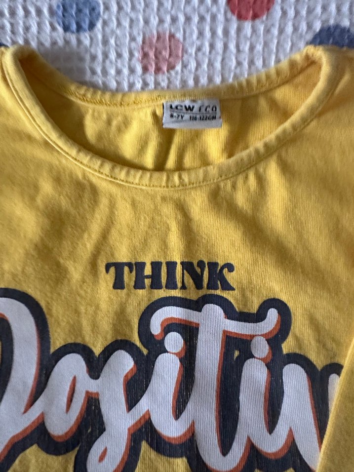 Sarı Kız Çocuk Baskılı Tişört - Görsel 5