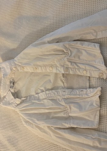 Beyaz uzun kollu korse gömlek - Görsel 3