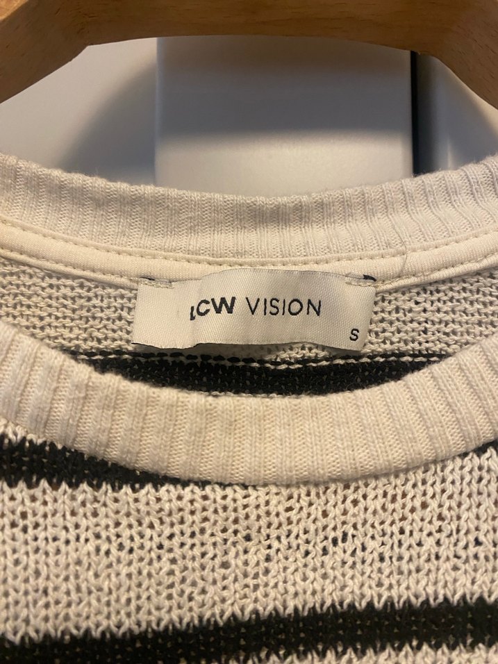 Siyah Beyaz Çizgili Kadın Uzun Kollu Triko - Görsel 2