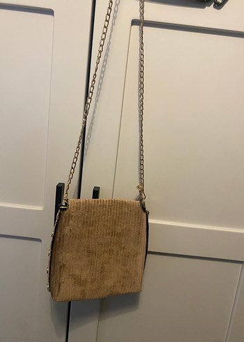 Kahverengi Süet Tokalı Kadın Çanta - Görsel 6