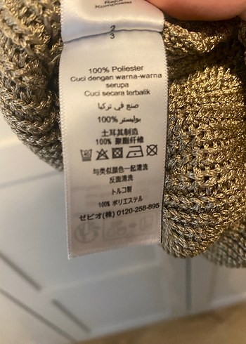 Bej V Yaka Örgü Kadın Süveter - Görsel 5