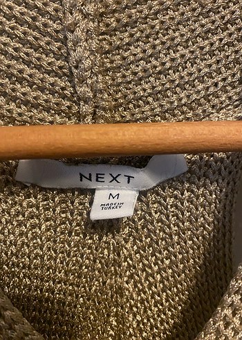 Bej V Yaka Örgü Kadın Süveter - Görsel 2