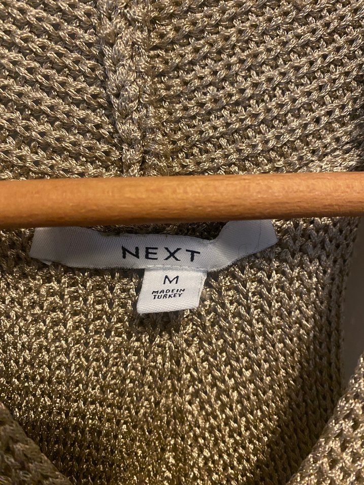 Bej V Yaka Örgü Kadın Süveter - Görsel 2