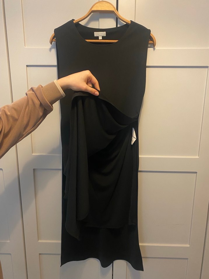 Siyah, kolsuz, uzun elbise - Görsel 3