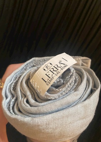 Açık mavi/ gri eşarp LERRASCA - Görsel 2