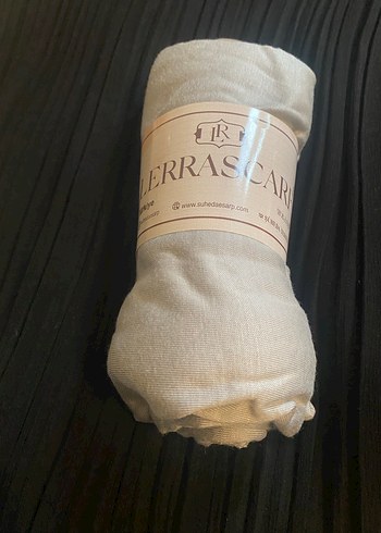 Açık mavi/ gri eşarp LERRASCA - Görsel 3