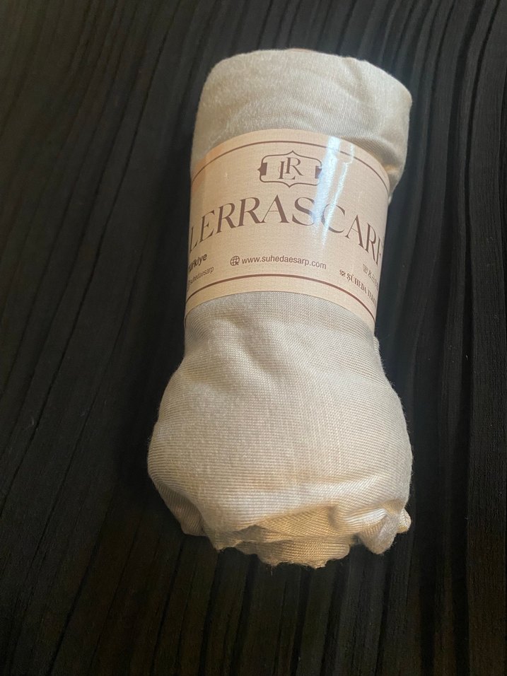 Açık mavi/ gri eşarp  LERRASCA - Görsel 3