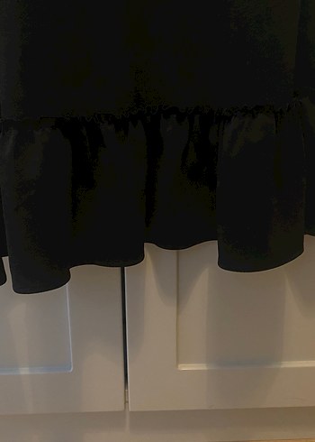 Uzun Siyah Drapeli Kadın Elbise - Görsel 2