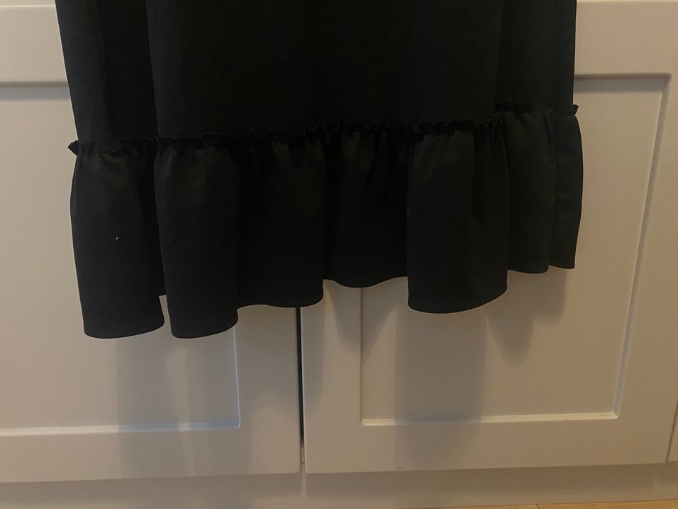 Uzun Siyah Drapeli Kadın Elbise - Görsel 2