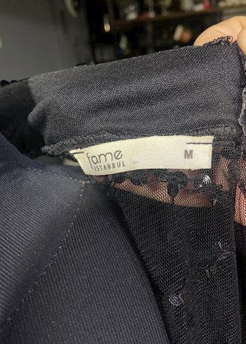 Uzun Siyah Gotik İşlemeli Abiye Elbise - Görsel 5