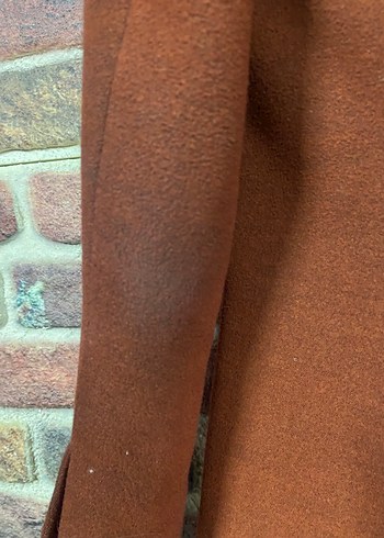 Düğmeli Kiremit Süet Midi erkek Kaban - Görsel 6