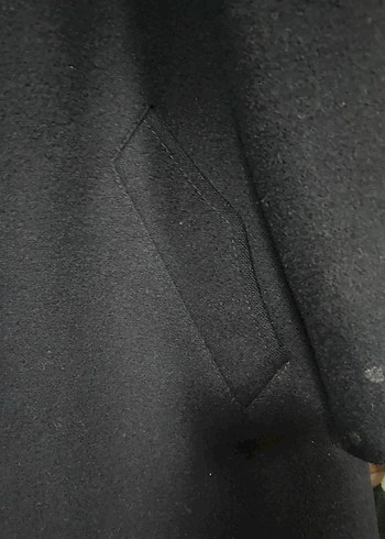 Kadın Lacivert Uzun Yün Kaban - Görsel 6