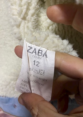 Çocuk Mavi Kürklü Denim Ceket - Görsel 4