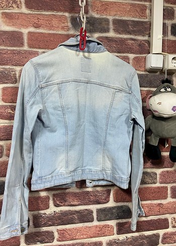Bershika Düğmeli Açık Mavi Denim Ceket - Görsel 4