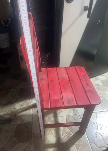 Renkli ahşap Sandalye - Görsel 6