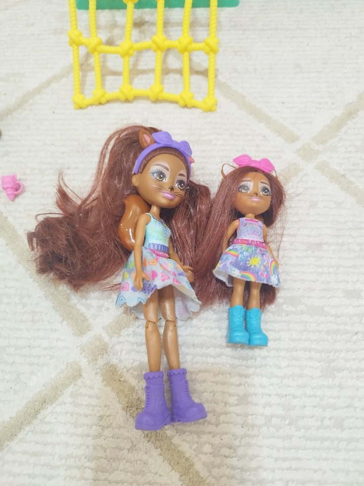 Mor Renkli Oyuncak Bebek ve Oyun Seti - Görsel 5