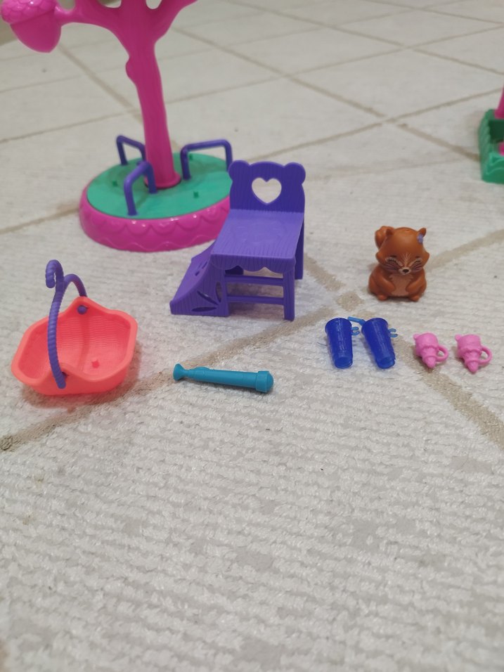 Mor Renkli Oyuncak Bebek ve Oyun Seti - Görsel 3