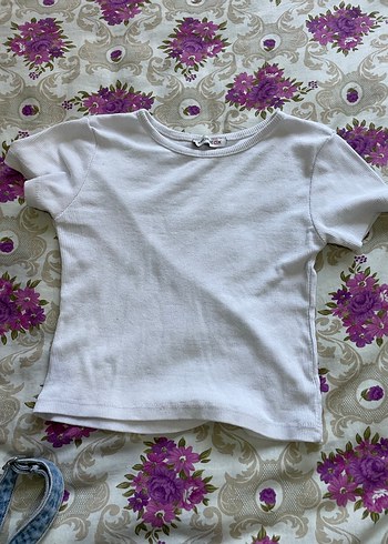 Mavi Denim Düğmeli Kadın Şort Tulum ve crop takım - Görsel 3