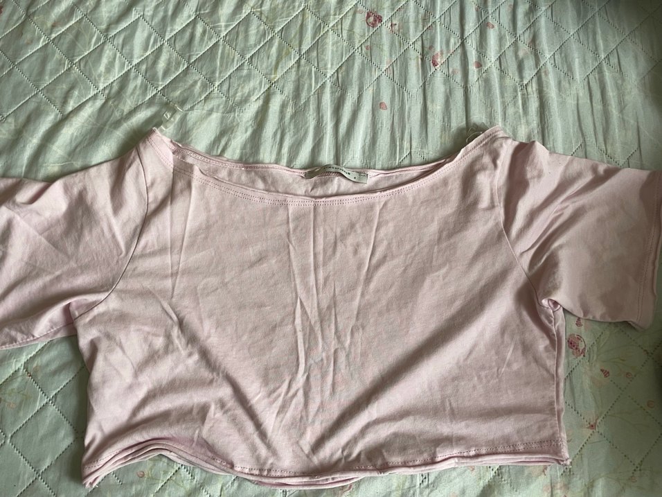 Crop toz pembe - Görsel 2