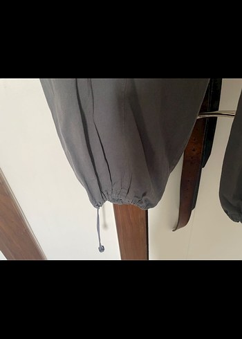 Gri Keten Salaş Bohem Kadın Pantolon - Görsel 3