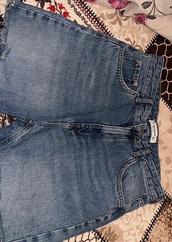 Kadın Kot Şort, Rahat Kesim, Mini - Görsel 4