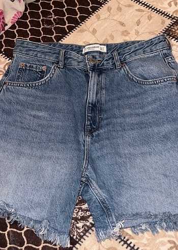 Kadın Kot Şort, Rahat Kesim, Mini - Görsel 2