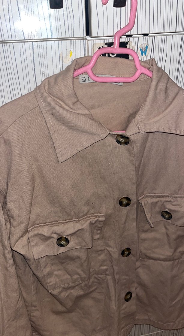 Bej Baskılı gömlek - Görsel 3