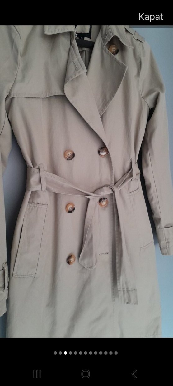 BEJ TRENCKOT (XS) - Görsel 3