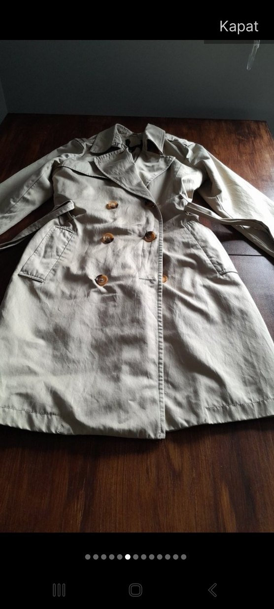 BEJ TRENCKOT (XS) - Görsel 5