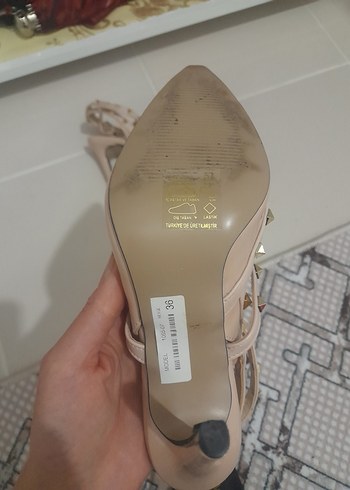 Miami Bej Tokalı  Stiletto Kadın Ayakkabı - Görsel 3