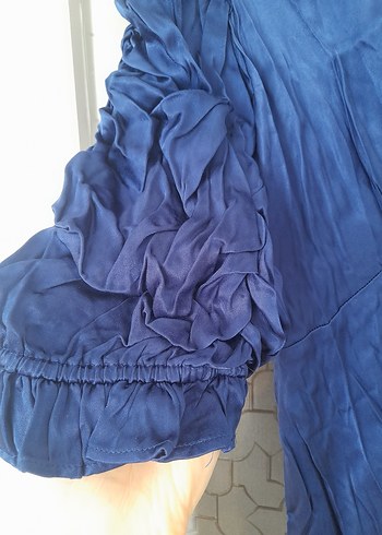 Lacivert Mini saten Tulum - Görsel 3