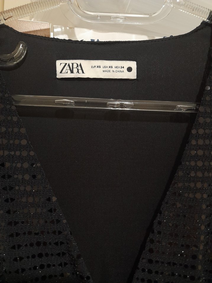 Zara Işıltılı Siyah Drapeli Elbise - Görsel 5