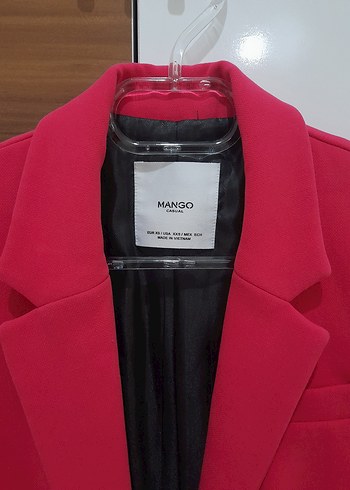 Mango Fuşyaı Midi Kadın Blazer Ceket - Görsel 3
