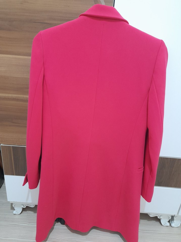 Mango Fuşyaı Midi Kadın Blazer Ceket - Görsel 5