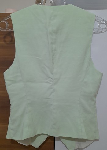 Zara Düğmeli Keten Kadın Yelek - Görsel 3