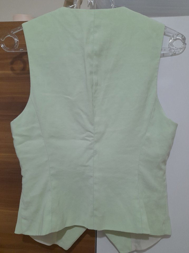 Zara Düğmeli Keten Kadın Yelek - Görsel 3