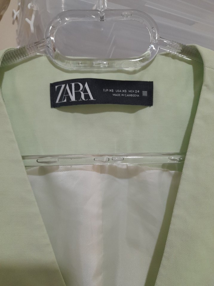 Zara Düğmeli Keten Kadın Yelek - Görsel 2