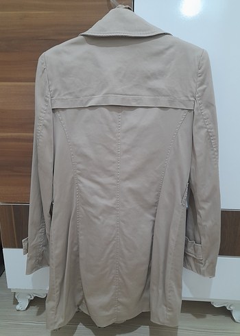 Koton Bej Düğmeli Kadın Trençkot - Görsel 4