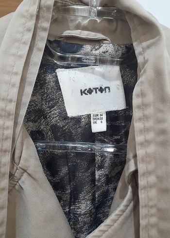 Koton Bej Düğmeli Kadın Trençkot - Görsel 2