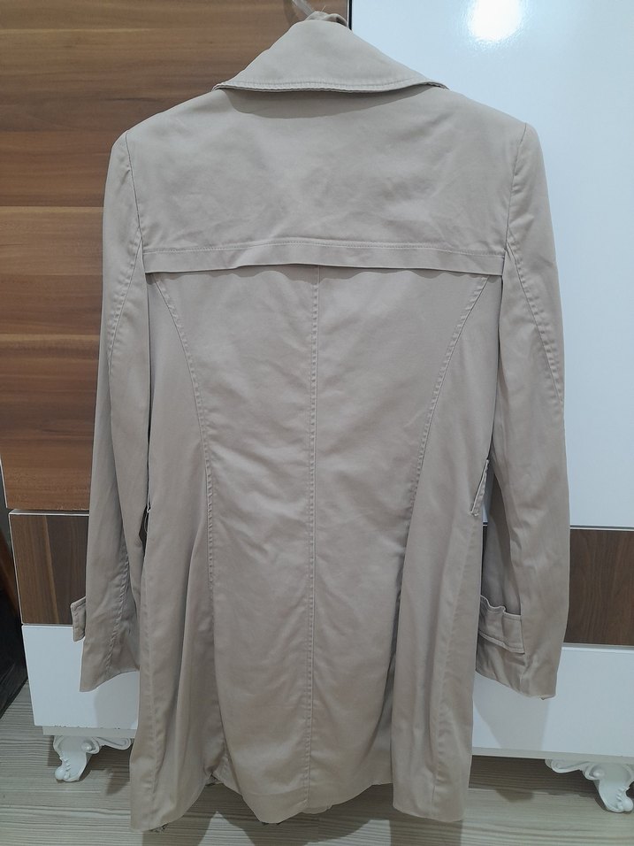 Koton Bej Düğmeli Kadın Trençkot - Görsel 4